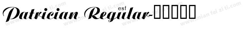 Patrician Regular字体转换